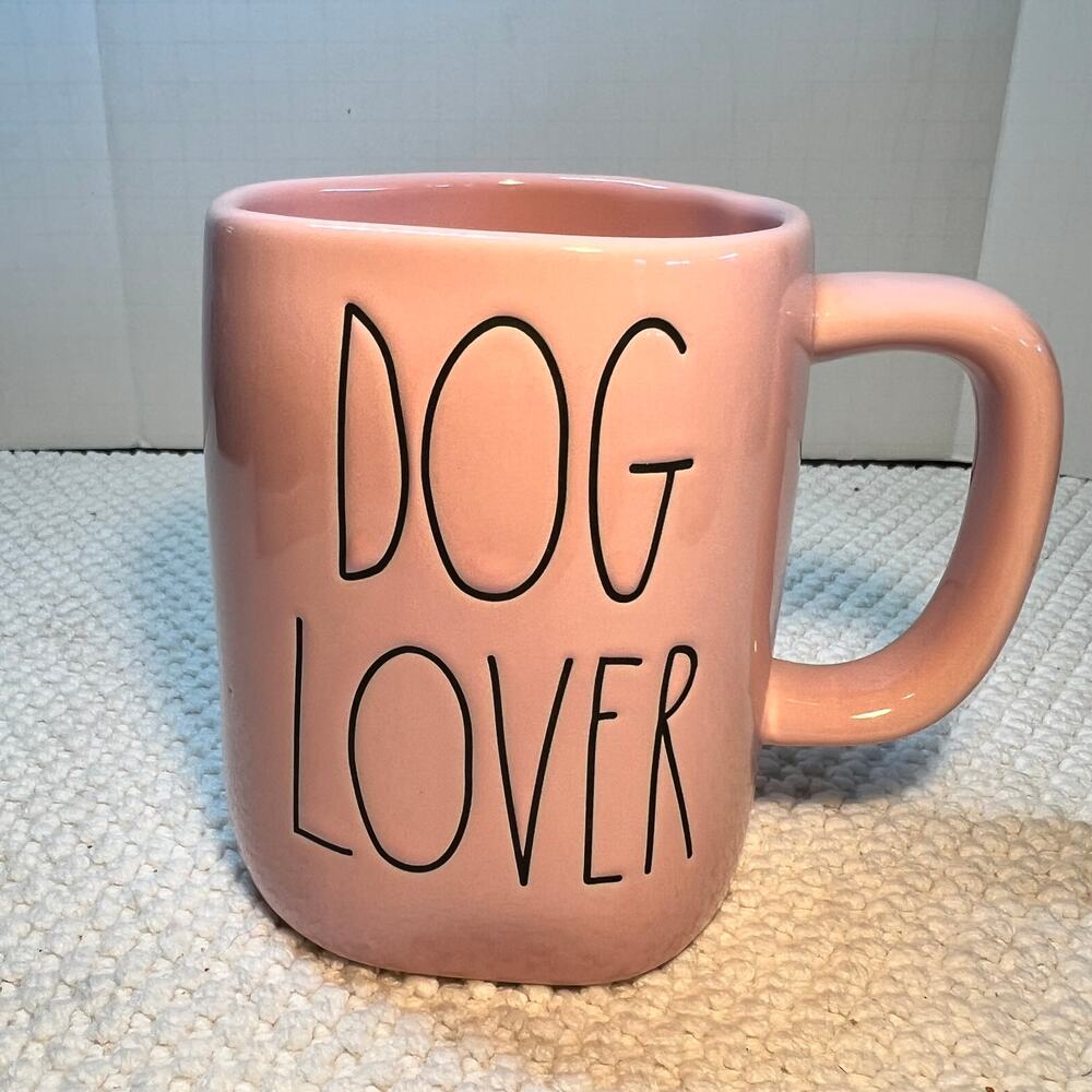 Rae Dunn Artisan Collection by Magenta Cat Lover PINK Ceramic Coffee Mug